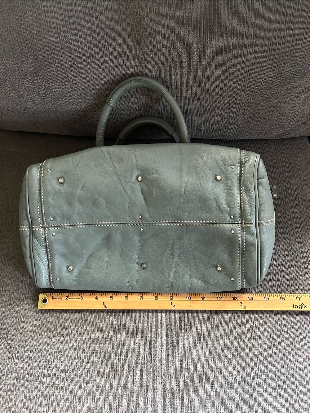 CHLOE Paddington Medium Handbag Sage Grey Leather Designer Bag Y2K No Key - Picture 13 of 13